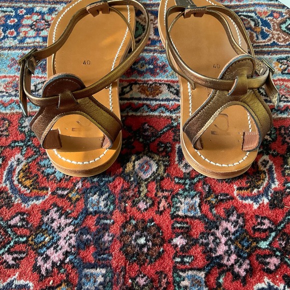 K. Jacques Bronze Buffon Grecian T-Strap Sandals 40 NWT - Picture 4 of 8